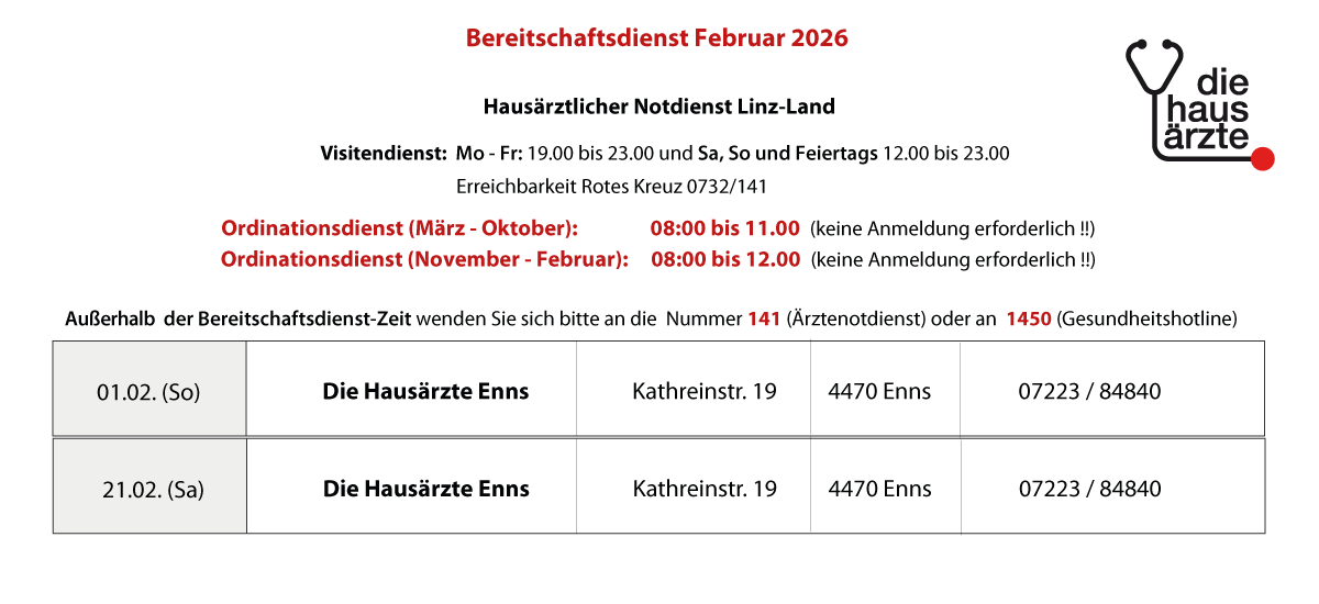 Bereitschaft Februar